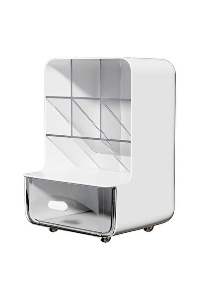 Choice White Students' Large-capacity Oblique Pen Holder Desk Stationery Stor...