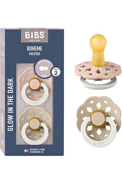 Bibs مراييل لهاية متوهجة في الظلام من بوهيم، عبوة من قطعتين، خالية من BPA، لا...