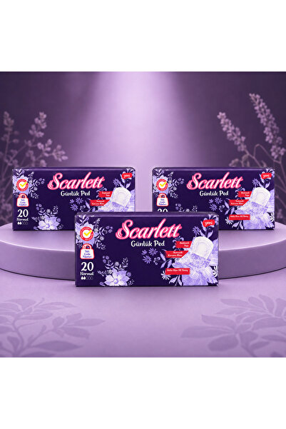 SCARLETT Daily Pads Normal 3-Piece Advantage Pack 20 X 3 – Total 60 Pads