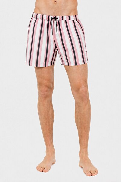 Brave Soul Men Stripe Board Shorts, Multicolor