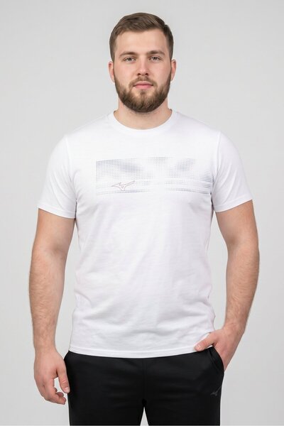 MIZUNO Men Sportswear Fit Short Sleeve Training T-Shirt, White