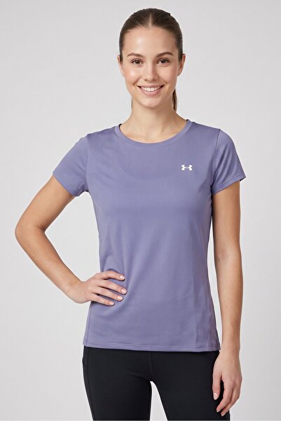 Under Armour Women Fitted Short Sleeve Training T-Shirt, Slate Blue