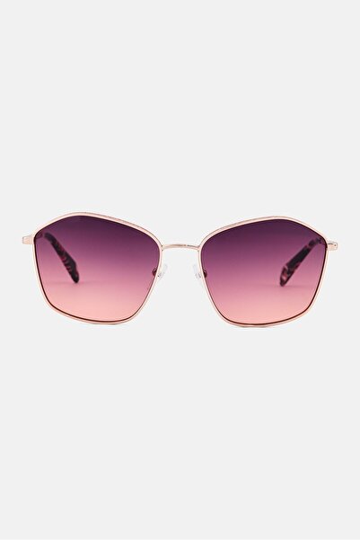 Liu Jo Women LJ157S Geometric Sunglasses, Rose Gold