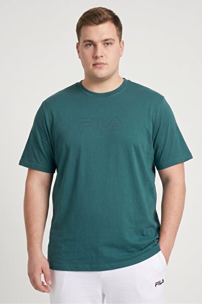 FILA Men Sportswear Fit Short Sleeve Outdoor T-Shirt, Teal Green