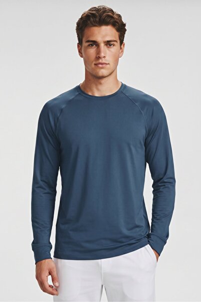 Under Armour Men Fitted Long Sleeve Training T-Shirt, Teal Green