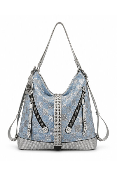 Krista Bell Shoulder Bags - Blue - Faux leather