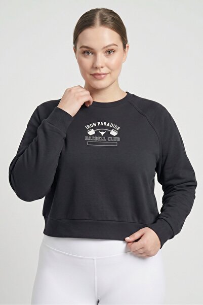 Under Armour Women Loose Fit Long Sleeve Training Sweatshirt, Black