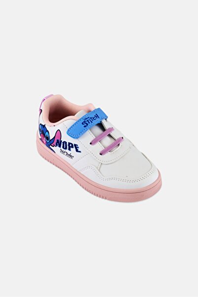 Disney Kids Girl Stitch Velcro Closure Casual Shoes, Multicolor