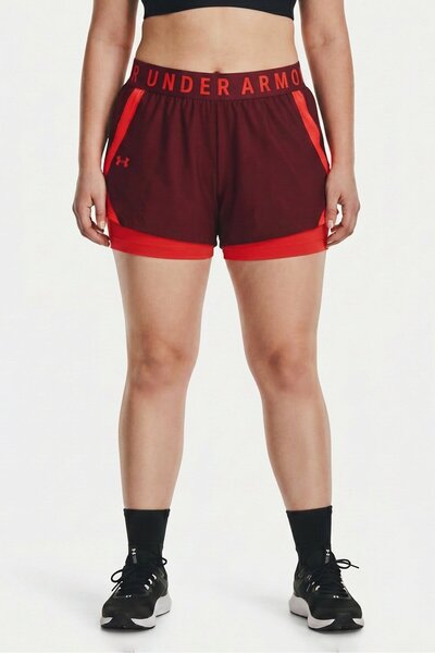 Under Armour Women Loose Fit Reversible Running Shorts, Maroon