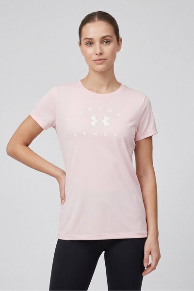 Under Armour Women Loose Fit Short Sleeve Training Top, Light Pink