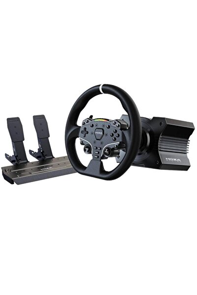 MOZA R5 RS20 Racing Wheel, Pedals and Wheel Base Set for PC, Black