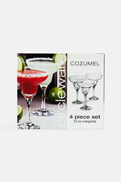 Circleware 4 Pieces Margarita Glass, Transparent