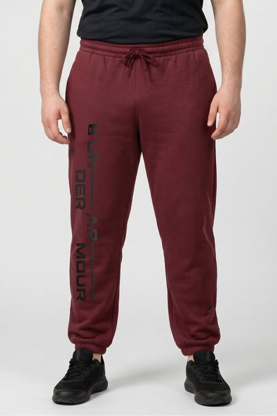 Under Armour Men Sportswear Fit Drawstring Outdoor Track Pants, Maroon