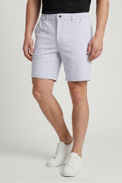 Tokyo Laundry Men Solid Basic Shorts, Light Blue