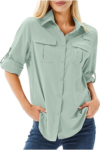 GENERAL Women's Long Sleeve Sun Protection Shirt Upf 50 for Safari, Hunting, ...