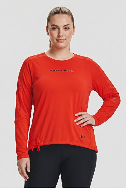 Under Armour Women Loose Fit Long Sleeve Training Top, Orange