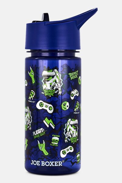 Joe Boxer Allover Plastic Water Bottle 250ml, Multicolor