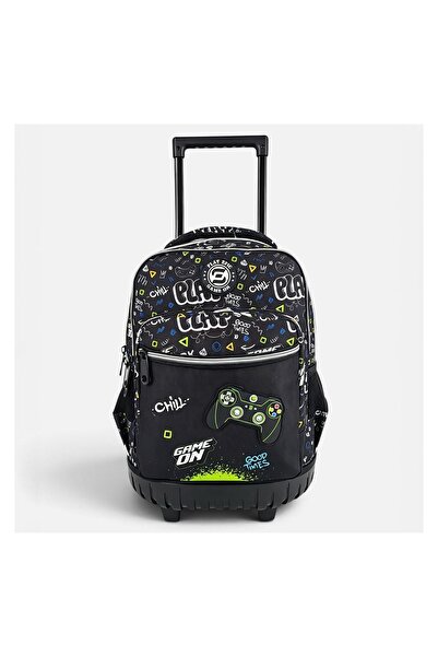 OEM Ghiozdan troler clase primare, verde, model gaming, troler, 33x22x47cm – ...
