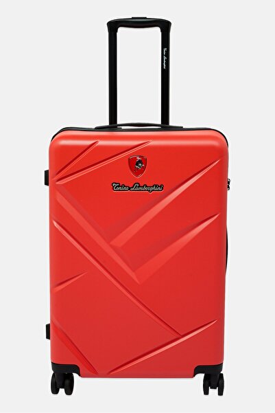 Tonino Lamborghini 26 Inch Hardshell Check In Spinner Luggage, Red