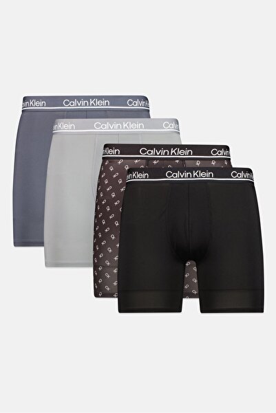 Calvin Klein Men 4 Pieces Brand Logo Boxer Briefs, Multicolor