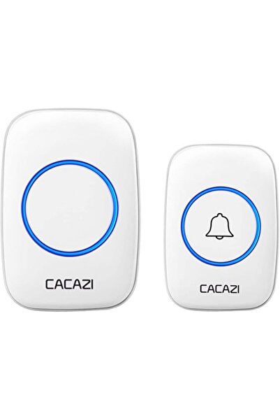 EACAM جهاز إرسال واستقبال لاسلكي لجرس الباب من ايكام يعمل بالبطارية بتصميم بس...