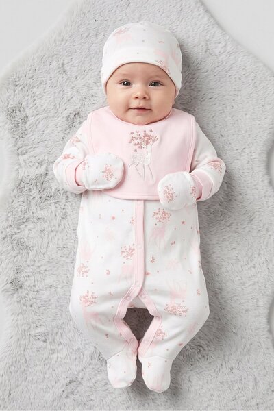 Rock A Bye Baby Boutique Toddlers Girl 5 Pieces Allover Print Hanging Gift Se...