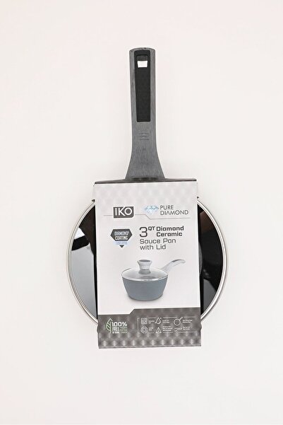 İKO Pure Diamond Saute Pan With Lid 11 H x 21 W cm, Black