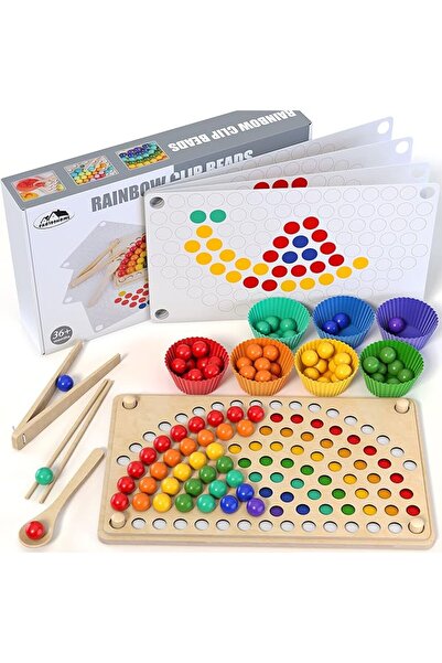 GENERAL Montessori Wooden Toys for Children's Learning - Rainbow Color Matchi...