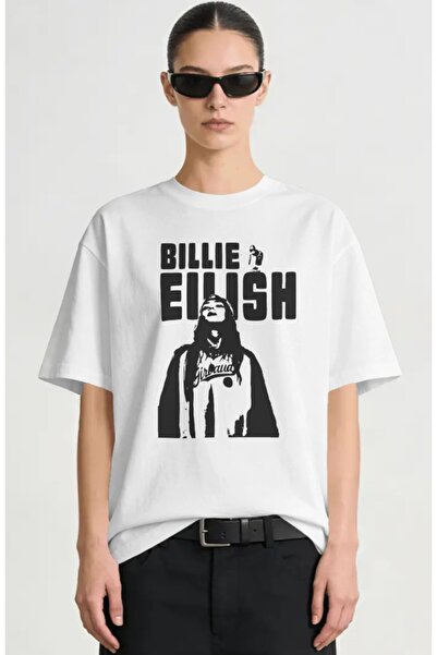 SEVBANO Μπλουζάκι Billie Eilish Singer με στάμπα Unisex Oversize Premium