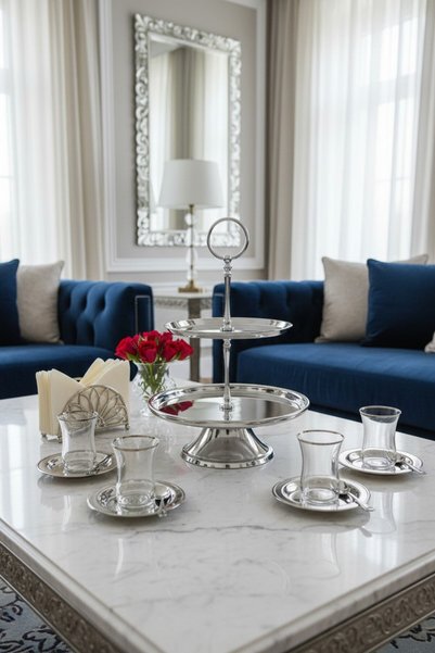 Simply Now Premium Metal 2-Tier Serving Tray - Promise Engagement Feast Cookie Chocolate Tray
