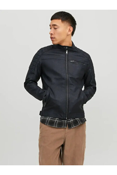 Jack & Jones Men's Rocky Leather Jacket