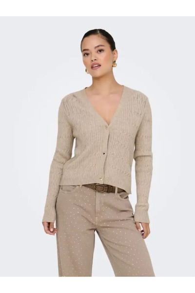 ONLY Onlkatıa Ls Vneck Cardı Knt Noos Women's Sweater 15310902