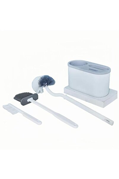 GENERAL Toilet Brush with Ventilation Frame, 1 S-Shaped Toilet Brush, 1 Silic...