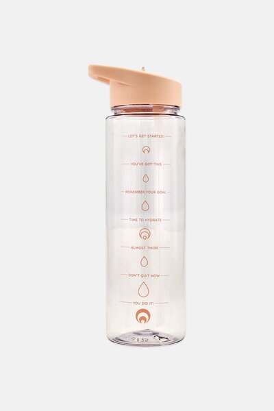 RESTORE Race Tracker Straw Sipper Water Bottle 700ml, Peach
