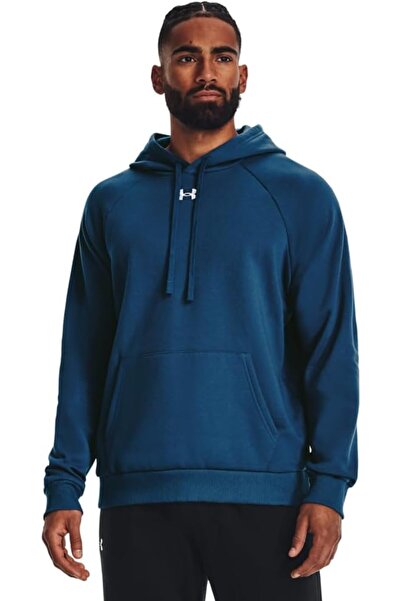 GENERAL سويت شيرت بغطاء للرأس يو ايه ريفال من الصوف للرجال من اندر ارمور (قطع...