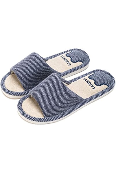 GENERAL Haolihao Linen Slippers for Women and Men Indoor Couple Cotton Fabric...