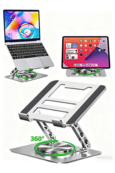 Yoawllty Adjustable Foldable 360° Rotating Laptop Stand, Ergonomic Computer H...