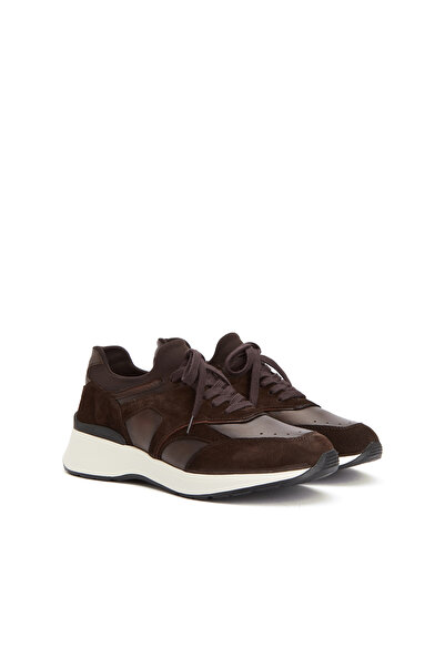 Network Kahverengi Süet Garnili Erkek Sneaker