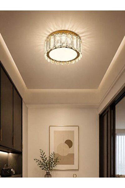 idei Lampă plafonieră LED cu cristal decorativ, dimensiune produs Lățime 20 c...