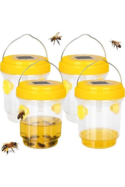 Morvena Picks Set de 4 capcane solare cu LED pentru viespi, albine și muște -...