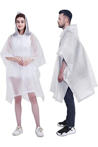 GENERAL Portable Hooded Raincoat for Adults Eva Material Reusable for Emergen...