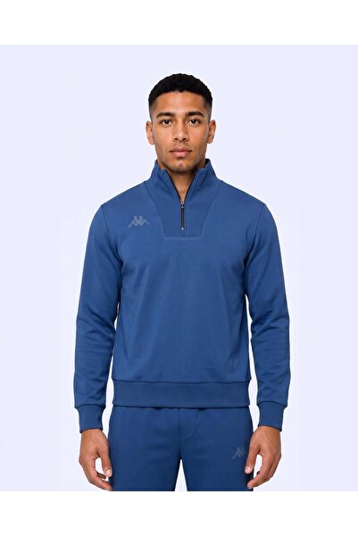 Kappa İther Tur Erkek Mavi Regular Sweatshirt