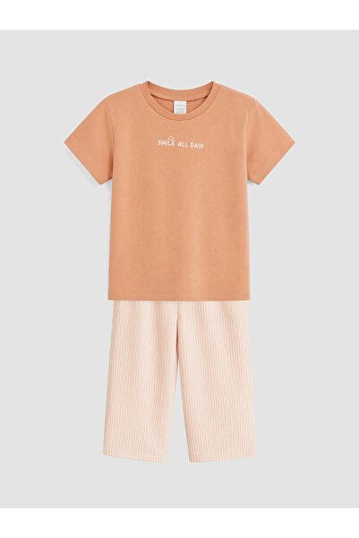 LC Waikiki Lcw Baby Pink Printed Baby Boy Set