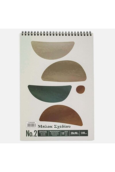 OEM Bloc Schite Nr. 2 Vertical cu Spirala Coperta Semicercuri 20x30cm - 12File