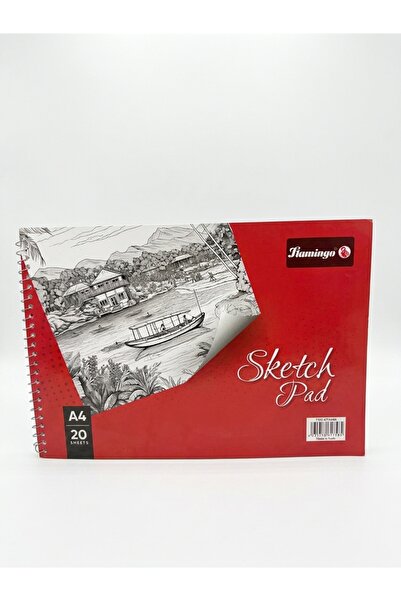 Flamingo Sketch Pad A4 Sketch Book Drawing Pad Bound Drawing Paper | Thick Pa...