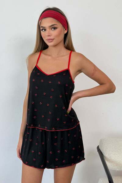 GİYSA Pajama Sets - Black - Short