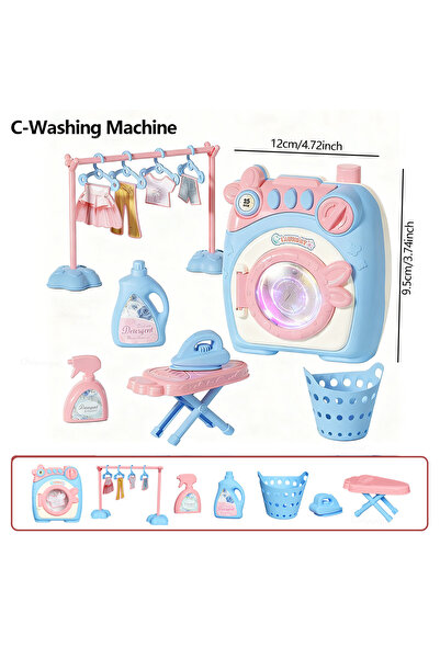 choice2 C-Washing Machine Pretend Play Toy Mini Kitchen Appliances Set for To...