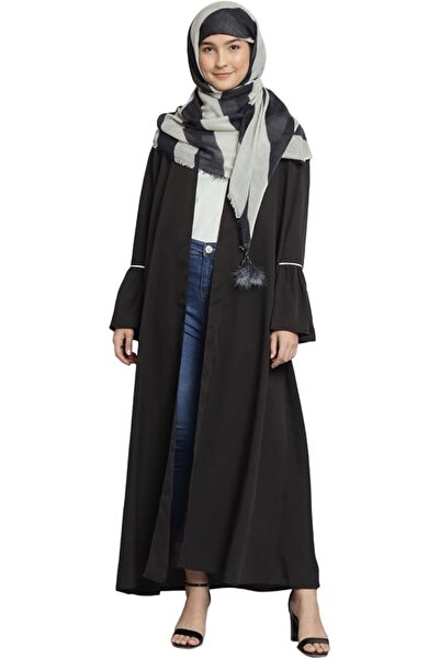 styleville.in Brown Solid Abaya with hijab for women