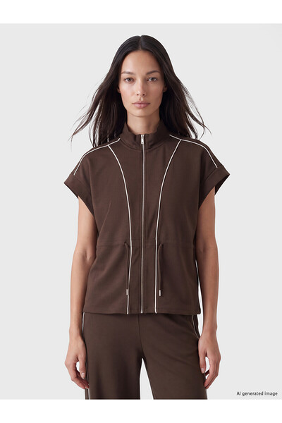 LC Waikiki Lcw Everyday Brown High Collar Soft Touch Women's Vest