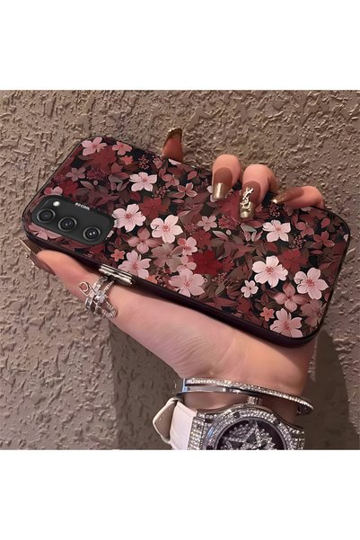 SLIMFELT Samsung Galaxy S20 FE 4G/5G Uyumlu Koyu Ton Çiçek Desenli Kılıf, Day...